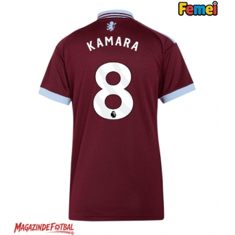 Aston Villa Boubacar Kamara #8 Tricou Fotbal Replică 2026-27 Femei Acasa